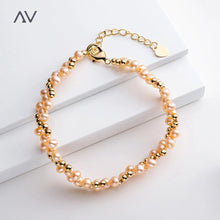 Load image into Gallery viewer, Natural Oval Pearl Twisted Bracelet