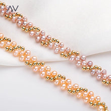 Load image into Gallery viewer, Natural Oval Pearl Twisted Bracelet