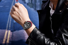Load image into Gallery viewer, Paolo Automatic Waterproof Mechanical Wristwatch BLACK RED STEEL