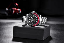 Load image into Gallery viewer, Paolo Automatic Waterproof Mechanical Wristwatch BLACK RED STEEL