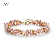 Load image into Gallery viewer, Natural Oval Pearl Twisted Bracelet