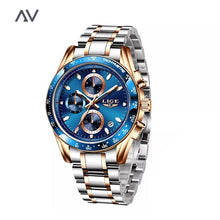 Load image into Gallery viewer, Relogio Masculino GOLD BLUE

