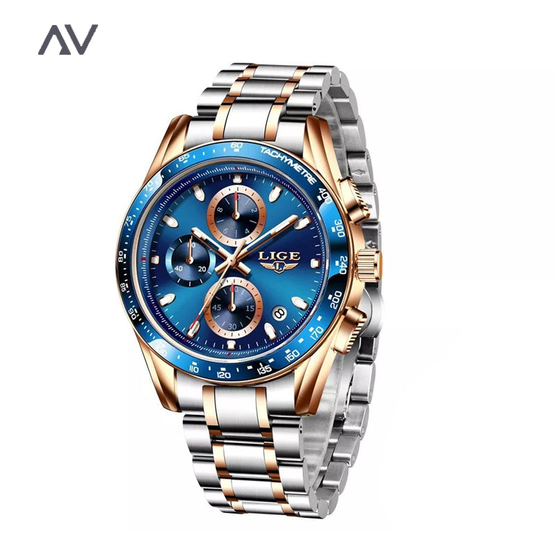 Relogio Masculino GOLD BLUE