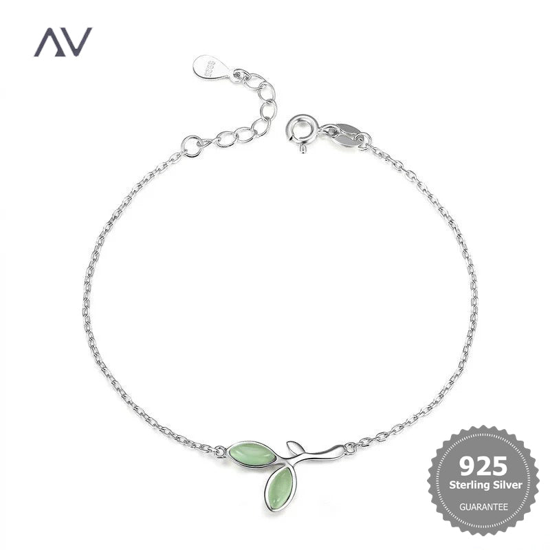 Silver Tree Leaves Bracelets