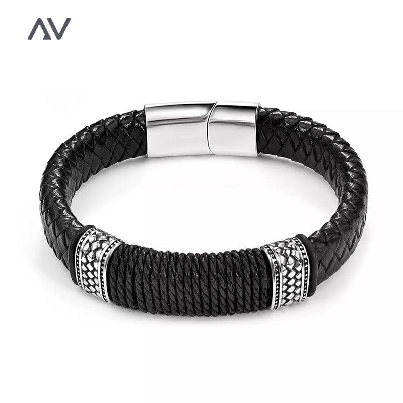 Leather Vintage Black Bracelet