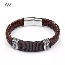 Load image into Gallery viewer, Leather Vintage Brown Bracelet
