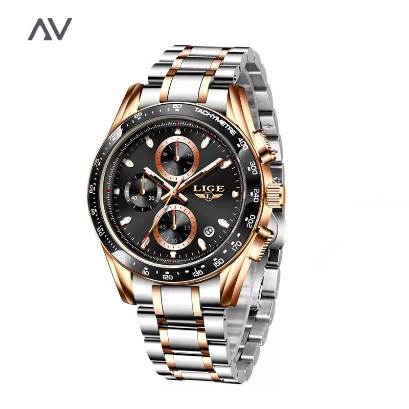 Relogio Masculino GOLD BLACK