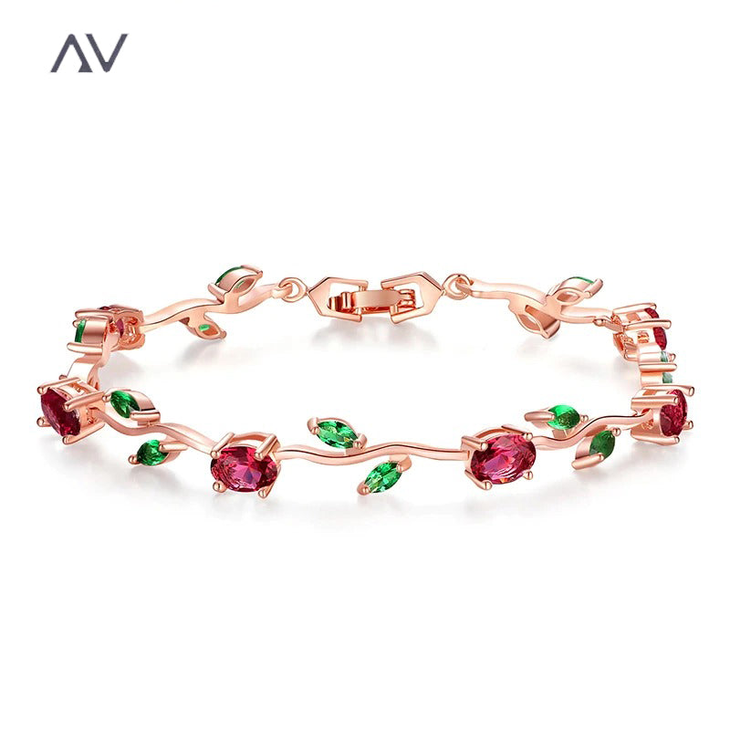 Rose Leaf Chain Bracelet