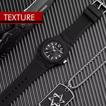 Load image into Gallery viewer, Textured Quartz Black Watch
