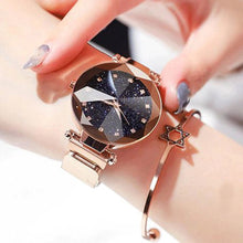 Load image into Gallery viewer, Gold Diamond Star Watch
