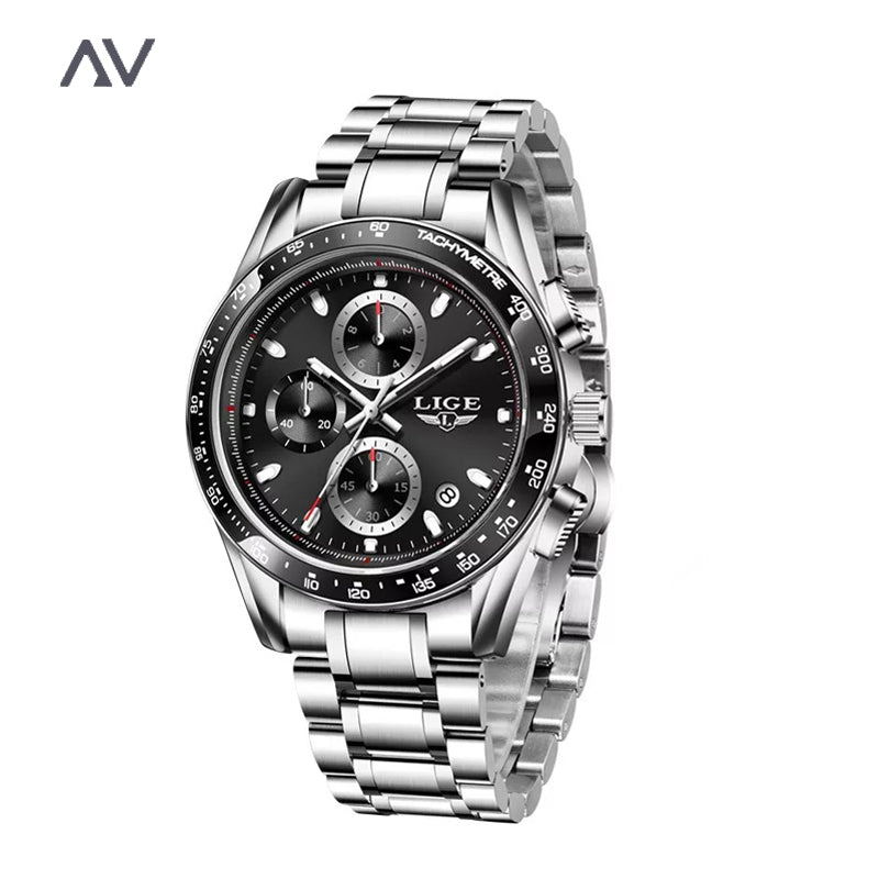 Relogio Masculino SILVER BLACK