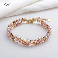 Load image into Gallery viewer, Natural Oval Pearl Twisted Bracelet
