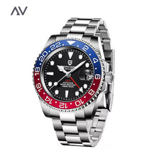 Load image into Gallery viewer, Paolo Automatic Waterproof Mechanical Wristwatch BLUE RED STEEL
