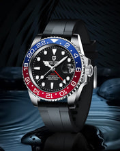 Load image into Gallery viewer, Paolo Mechanical Wristwatch BLUE RED
