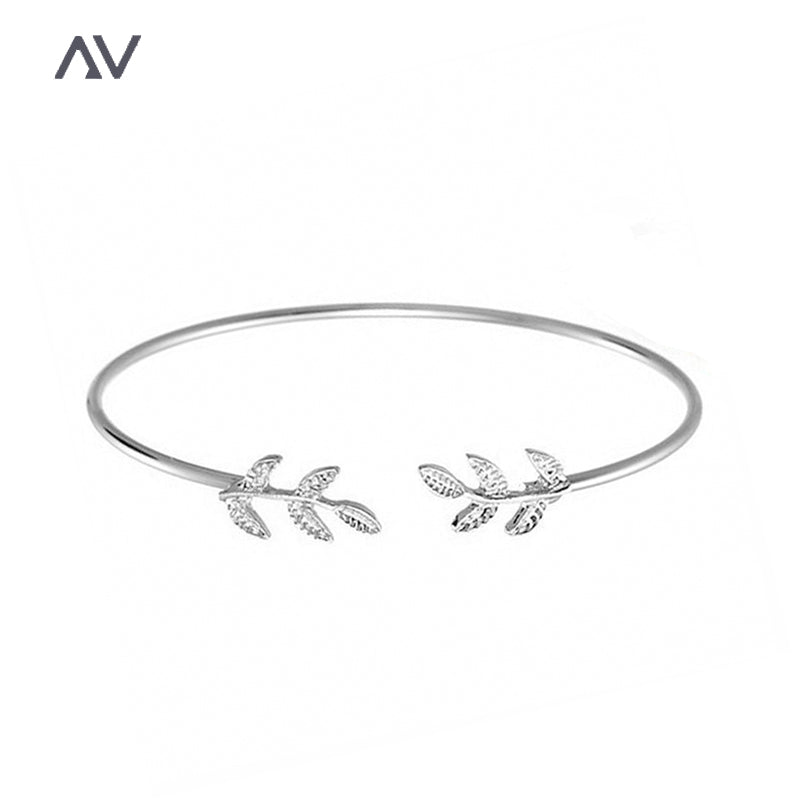 Silver Leaf Bracelet